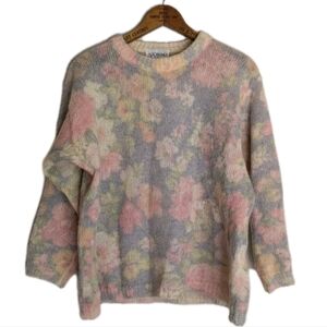 Topia Pink and Yellow Crew Neck Sweater
